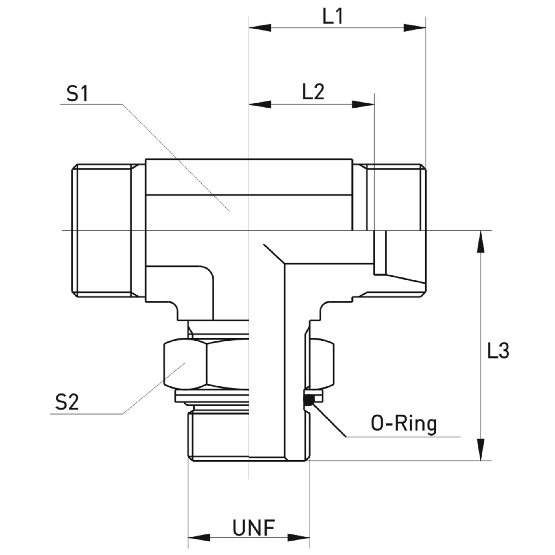 XTEE-UNF Einstellbare T-Stutzen