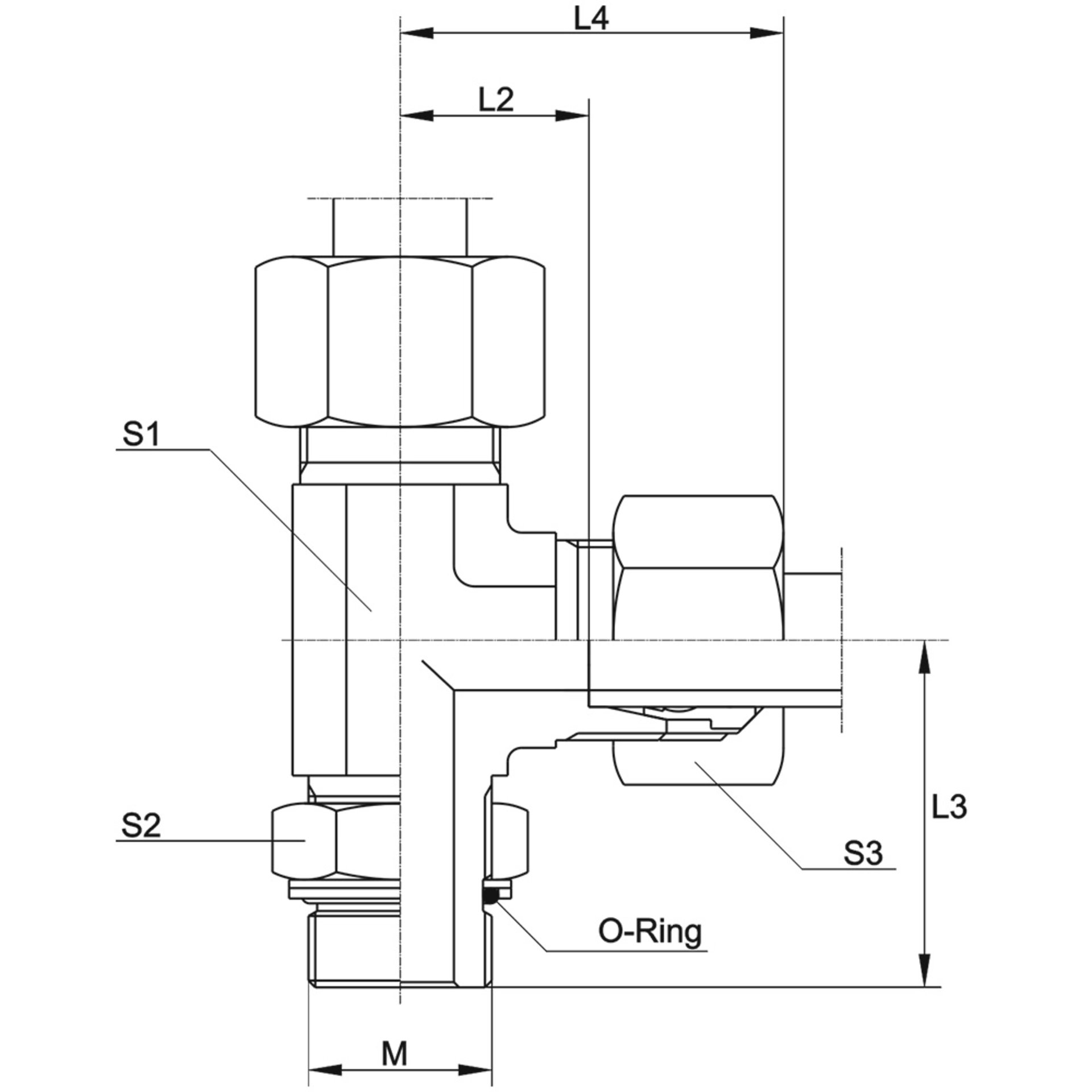 LEE-M Einstellbare L-Verschraubung