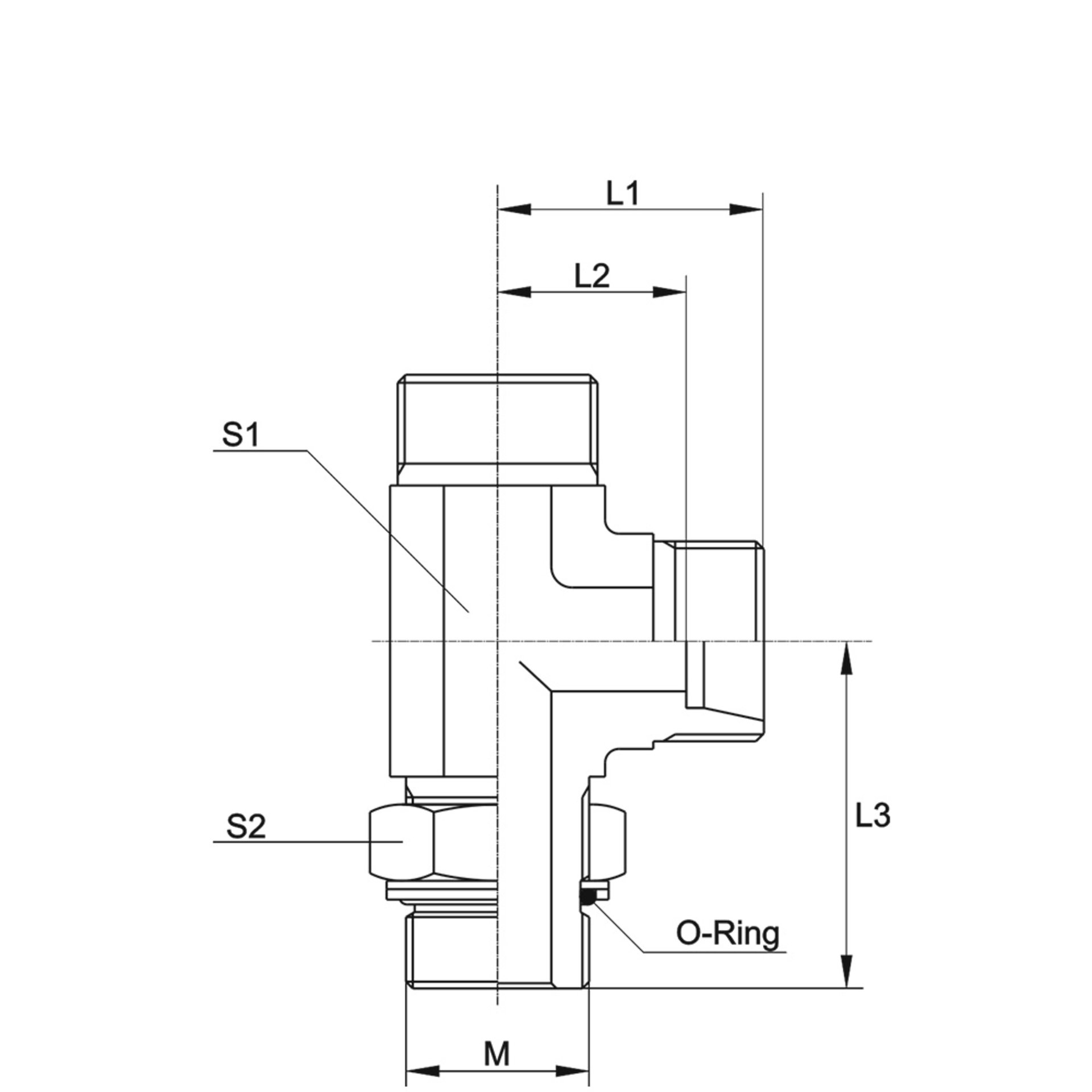 XLEE-M Einstellbare L-Stutzen