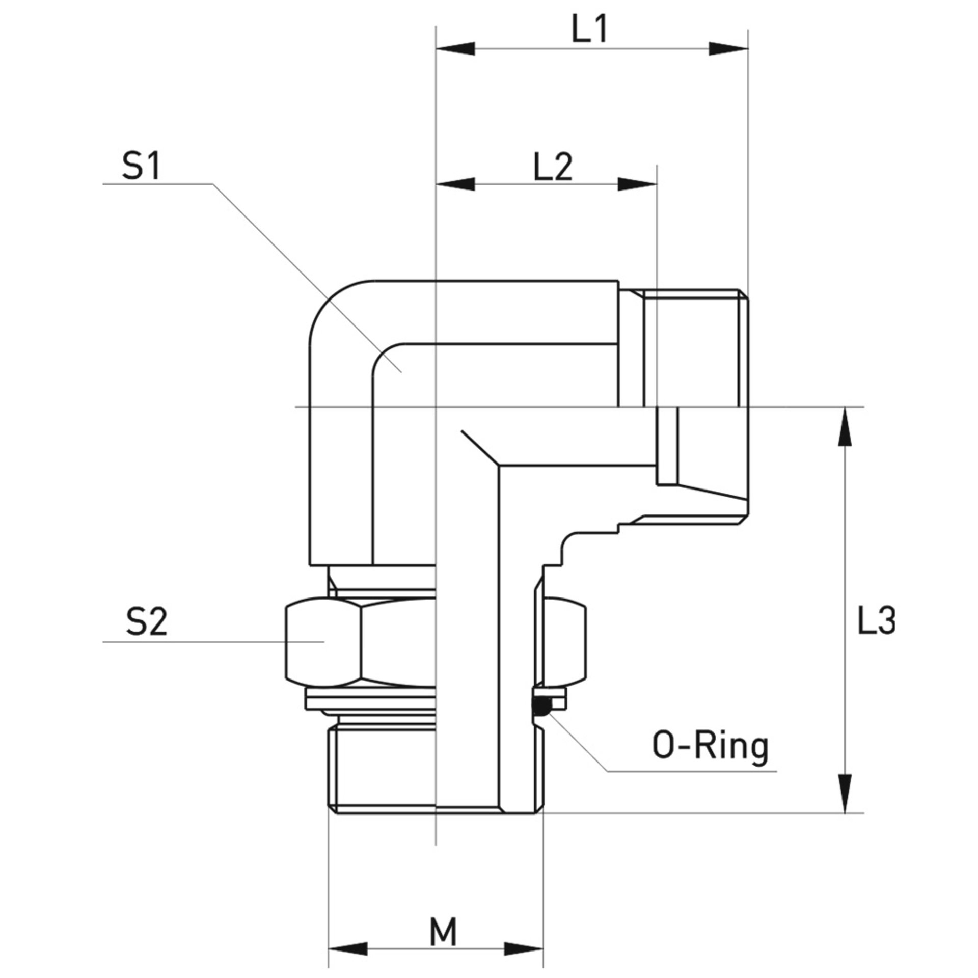 XWEE-M Einstellbare 90°-Winkelstutzen