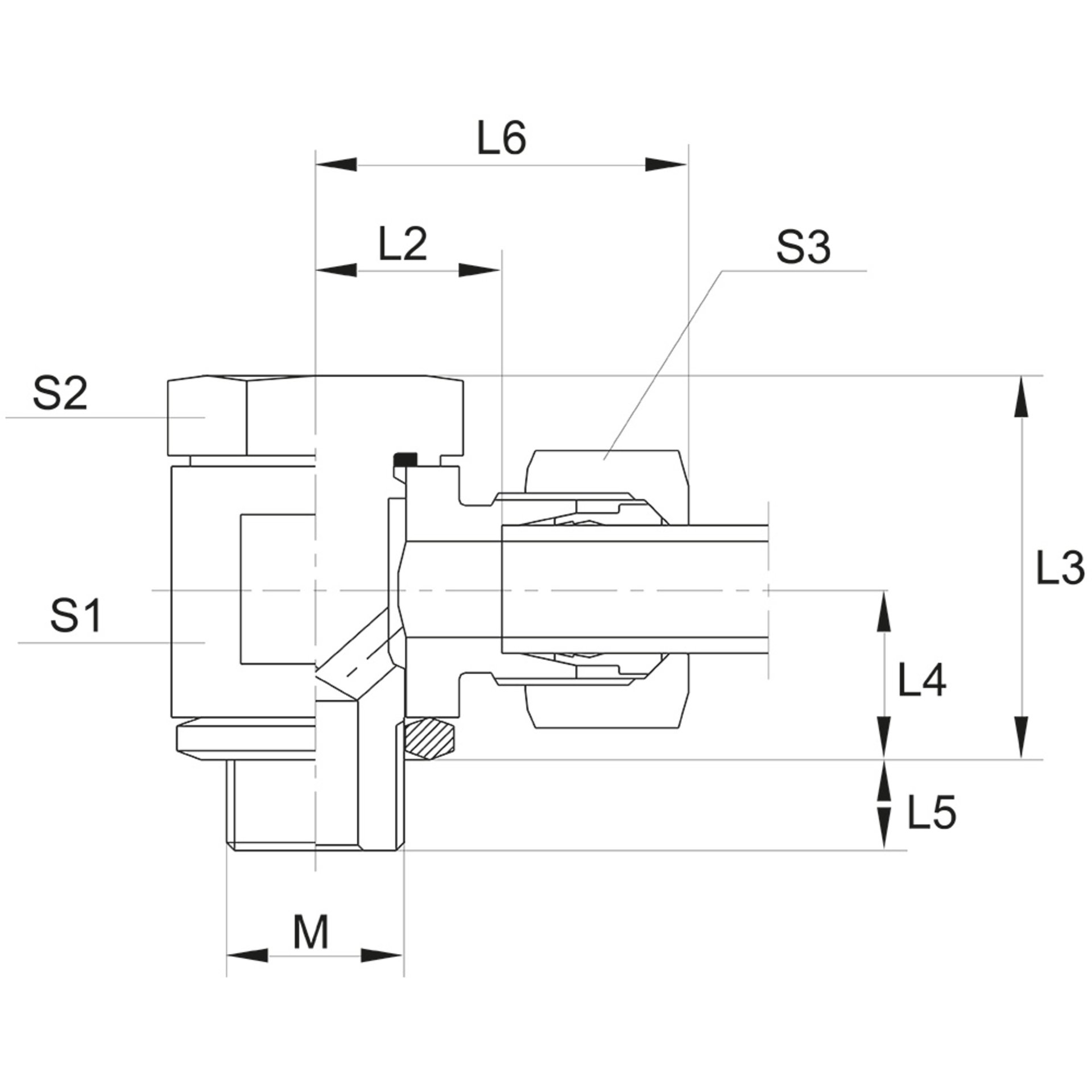SWVE-M Schwenkverschraubung