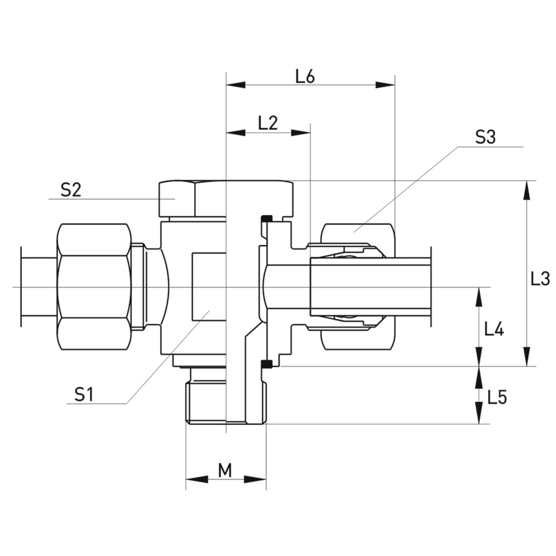 TH-M Schwenkverschraubung