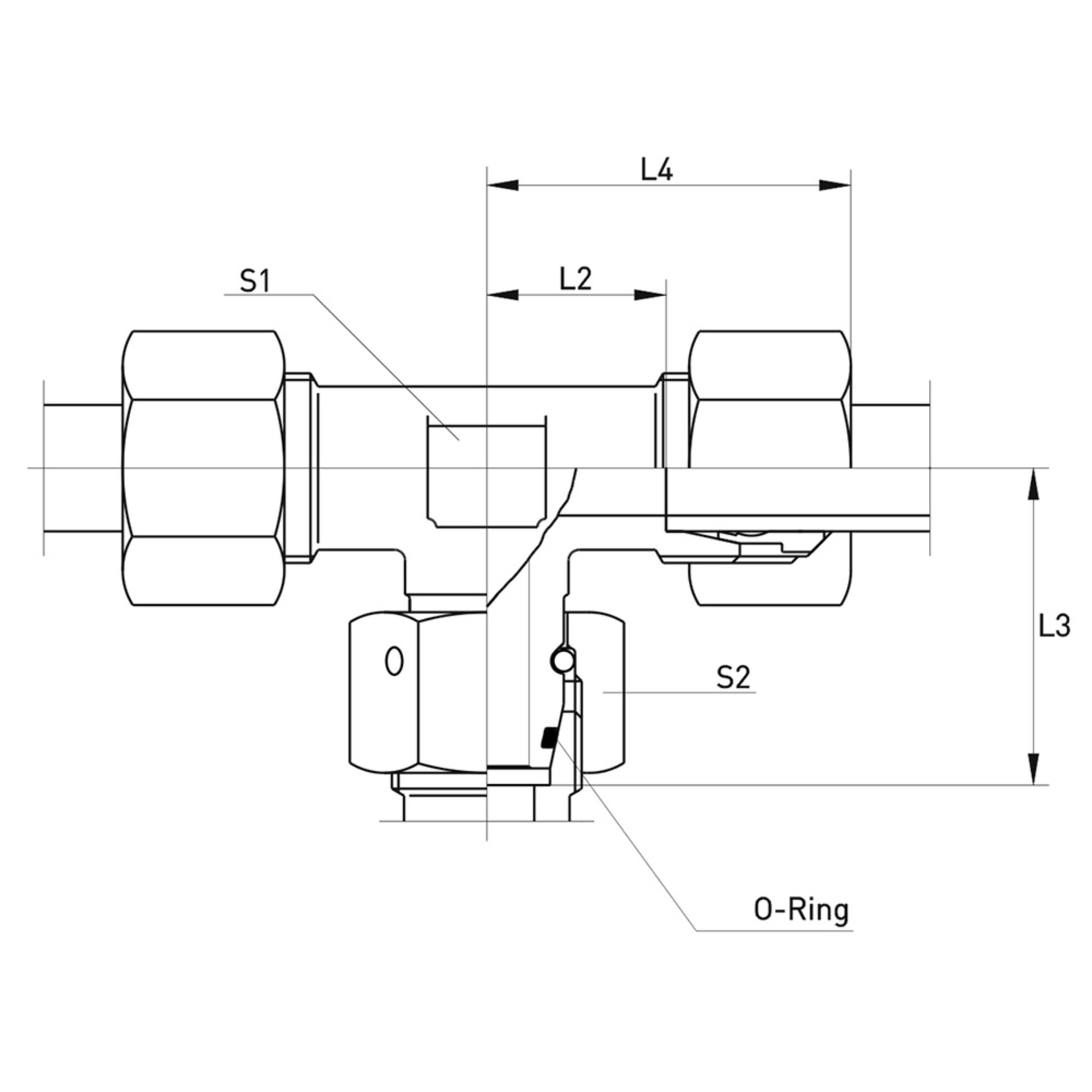 ET Einstellbare T-Verschraubung