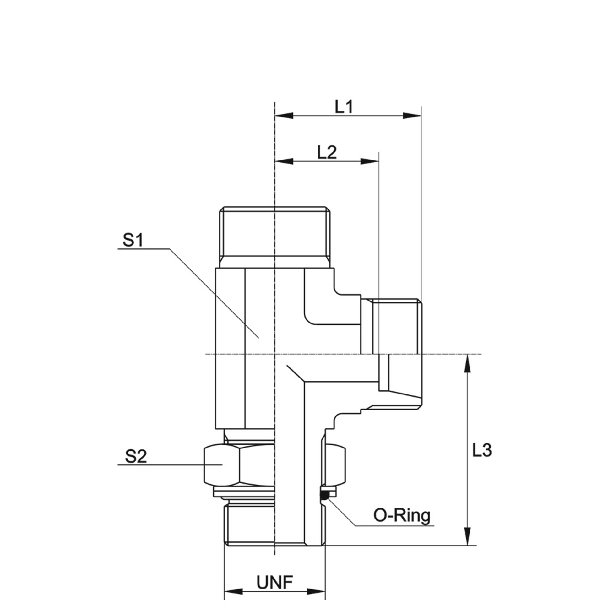 XLEE-UNF Einstellbare L-Stutzen