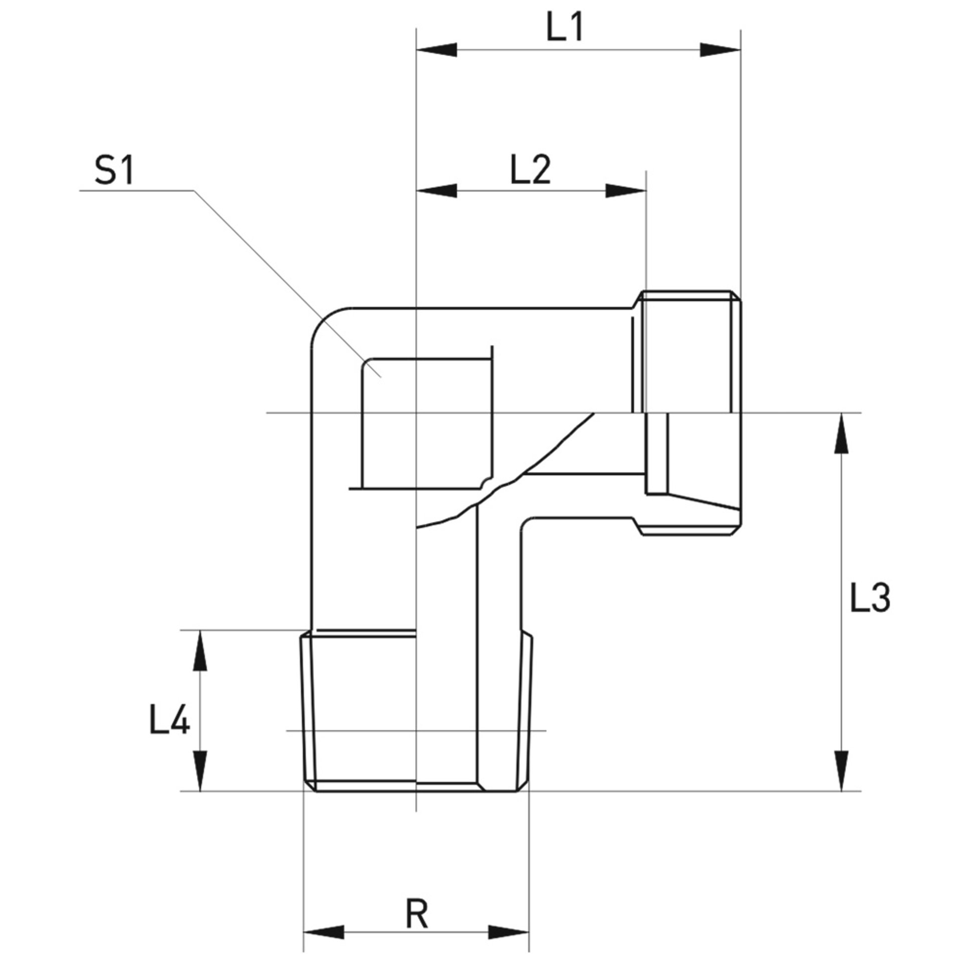 XWE-R (KEG) Winkel-Einschraubstutzen